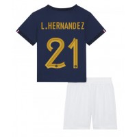 Francuska Lucas Hernandez #21 Domaci Dres za djecu SP 2022 Kratak Rukav (+ Kratke hlače)